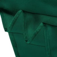 Mishuowoti női nyári hosszú formális szatén ruha nyak ujjatlan oldalsó rés flowy maxi tank ruhák Zöld m