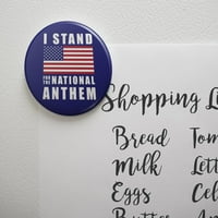 Álljon a nemzeti himnusz amerikai zászló USA konyha hűtőszekrény szekrény gomb mágnes