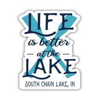 South Chain Lake Indiana Ajándék Hűtőmágnes Lapát Design 4-Csomag