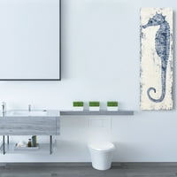 Yihui Arts Kék csikóhal vászon fal művészet nappali hálószoba fürdőszoba dekoráció