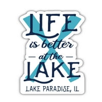 Lake Paradise Illinois Ajándék Hűtőmágnes Lapát Design 4-Csomag