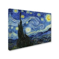 Védjegy képzőművészet tájkép vászon fal Art 'csillagos éjszaka' Vincent Van Gogh