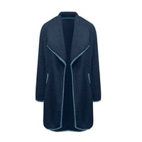 Kabátok Kabátok Női Meleg Téli Kapcsolja Le Galléros Kabát Hosszú Ujjú Alkalmi Színmegfelelő Hosszú Kabát Zsebekkel