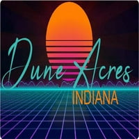 Dune Acres Indiana Hűtőmágnes Retro Neon Design
