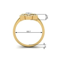8x ovális alakú Ametiszt 10K arany eljegyzési női gyűrű