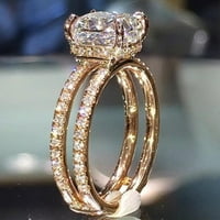 Huachen Gyűrűk Cirkon Gyűrűk Női Ajándék Ékszerek Lányok Gyűrűk Jegygyűrű Arany 8
