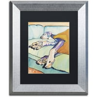 Védjegy képzőművészet édes alvás II vászon művészet Pat Saunders-Fehér, fekete matt, ezüst keret