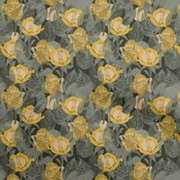 oneOone bársony sárga Szövet virágos & varrás szövet az udvaron nyomtatott Diy Ruházat varrás kellékek széles