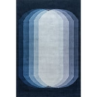 Nuloom Harlow gyapjú absztrakt terület szőnyeg, 8 '10', kék
