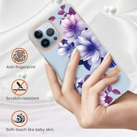 Feishell tok Apple iPhone Pro Ma, divat Virágmintás rugalmas szilikon Ütésálló fedél Női Lányok vékony átlátszó telefon