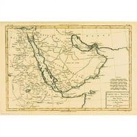 Posterazzi dpi Térkép Arabia a Perzsa-öböl & a Vörös-tenger körül. Az Atlas De Poszter Nyomtatása, 12