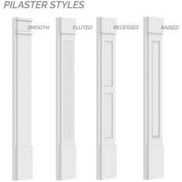 7 W 48 H 2 P emelt panel PVC Pilaster W dekoratív tőke és bázis