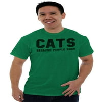 Macskák Rövid Ujjú Póló Pólók Pólók, Mert Az Emberek Szívják A Kisállat Cica Tulajdonosát