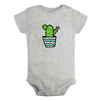 Nature Cactus Pattern Kezeslábas Csecsemők, Újszülött Unise Bodysuits, Csecsemő Jumpsuits, Kisgyermek 0 Hónapos Gyerekek