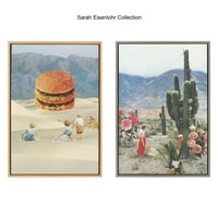 Kate és Laurel Sylvie D Enterprises keretes vászon fal Art Sarah Eisenlohr, szürke, sivatagi természet művészet fal