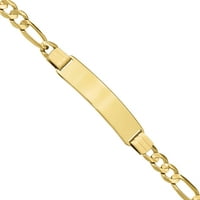 Primal arany karátos sárga arany Figaro Link ID karkötő