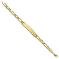 Primal arany karátos sárga arany félig szilárd Figaro Link ID karkötő