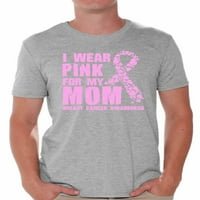 Kínos stílusok Férfi viselek Rózsaszín anyám grafikus póló felsők mellrák tudatosság