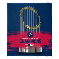 Atlanta Braves MLB World Series Champions Silk Touch dobó takaró