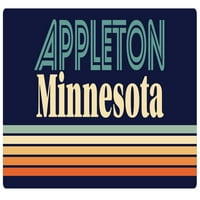 Appleton Minnesota Hűtőmágnes Retro Design