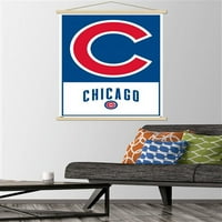Chicago Cubs - Logo fali poszter mágneses kerettel, 22.375 34