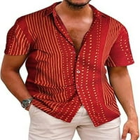 Voguele férfi nyári ingek hajtóka felsők rövid ujjú póló napi viselet blúz Egysoros póló stílus-B L