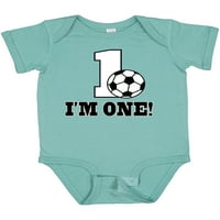 Inktastic első születésnapi foci éves ajándék kisfiú vagy kislány Body