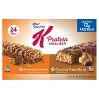 Speciális K fehérje étkezési rudak, csokoládé -karamell és csokoládé mogyoróvaj fajta csomag, CT