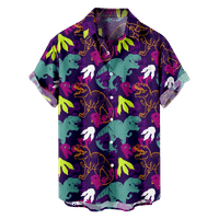Dinosaurs ingek férfiaknak, Férfi alkalmi gomb le trópusi nyári üdülési ingek