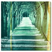 Wynwood Studio Természet és Tájfali Vászon Vászon nyomatok 'Titkos út' Erdészeti tájak - zöld, barna