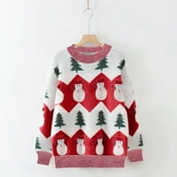 Őszi és téli új karácsonyi pulóver karácsonyfa hóember Pulóver pulóver női pulóverek Női pulóver pulóver Piros S