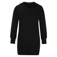 Női pulóverek Modern Fit pulóver kardigán nyaralás V-nyakú pulóverek Tini Lányok Fekete 3XL