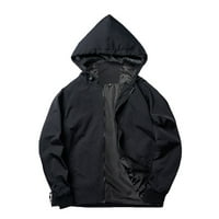 Ketyyh-chn kabát kabát meleg felöltő felsőruházat kapucnis téli kabát fekete,2XL