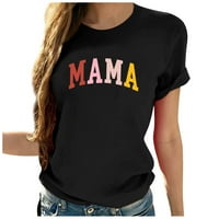 Tshirts ingek Női laza nyári Rövid ujjú pólók szerelem nyomtatás pólók, Fekete, XL