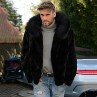téli kabátok férfiaknak férfi téli kapucnis Outercoat hosszú gyapjú díszítéssel stílusos szilárd vastag-Outwear kívül