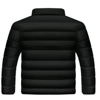 Bomotoo Férfi könnyű felsőruházat állvány gallér üzleti lefelé kabátok téli meleg Hosszú ujjú Felsőkabátok Fekete XL