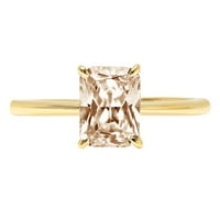 2.5 ct sugárzó vágott pezsgő szimulált gyémánt 18K sárga arany évforduló eljegyzési gyűrű mérete 11