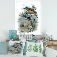DesignArt 'A paradicsomi madarak egy fa ágon' hagyományos keretes művészeti nyomtatás