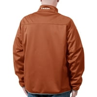 Férfi Franchise Club Texas Orange Texas Longhorns Softshell Teljes cipzáras kabát