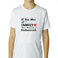 Ha találkoznál a családommal, megértenéd a vicces fiú Pamut Ifjúsági szürke pólóját