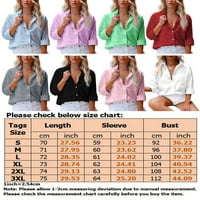 Avamo Női felsők gomb le blúz hajtóka nyakú ingek Női Alkalmi tunika ing munka világos lila 3XL