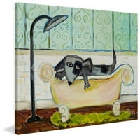 Marmont Hill kutya fürdő vászon fali művészet